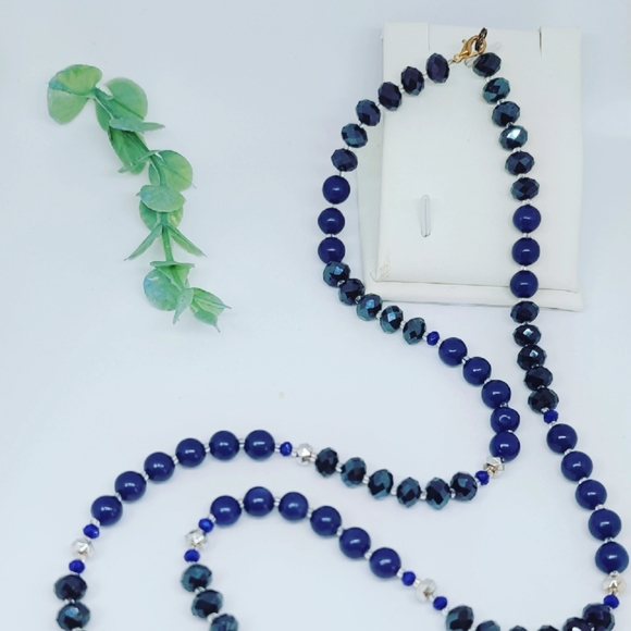 Beautiful Czech Glass, Quartzite Lapis necklace🤩 - Picture 3 of 4